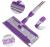 Stainless steel rod clamped to two pieces of cloth MOP 360 degrees flat MOP flat MOP flat mops