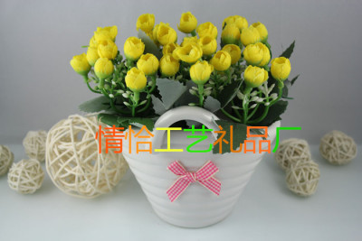 Desktop decoration flower ceramic hanging basket of rice bud the living room suit creative shelf decoration
