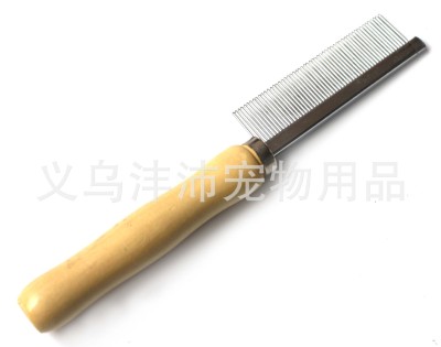 Pet products dog wooden handle single face pet grooming comb brush single-row pets 16.5*2.3
