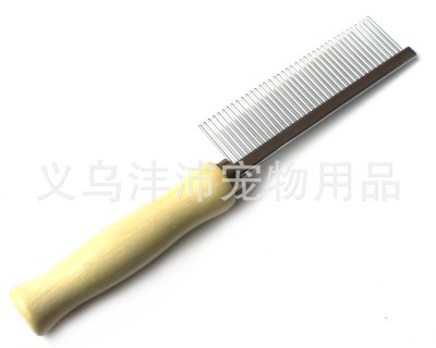 Pet products dog wooden handle single face pet grooming comb brush single-row pets 19*2.8