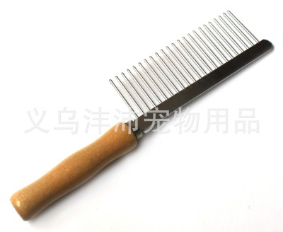 Pet products dog wooden handle single face pet grooming comb brush single-row pets 21.5*4.5