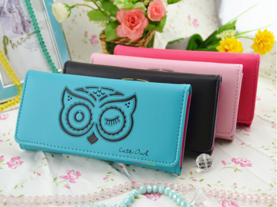 The new impression owl figure eighty percent off long women wallet / Girls Wallet / cartoon Wallet