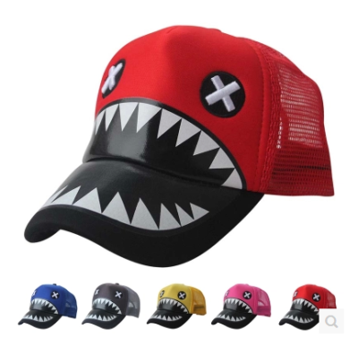New south Korean version of the summer shark mouth net cap boy hat boy hat boy's hat.