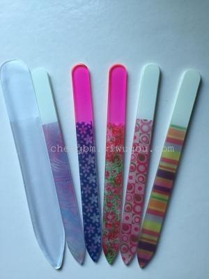 Glass file for cosmetic products