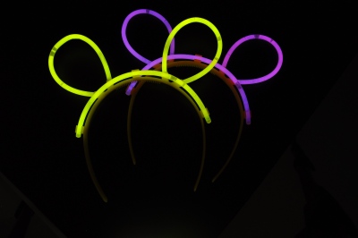 5*200MM glow bunny ears glow stick headband glowing hairpin hair clip