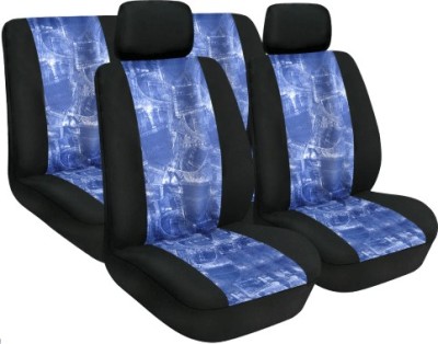 Four Seasons Universal Car Seat 8-Piece Marble Floor + Transfer Printed Fabric Denim Pattern