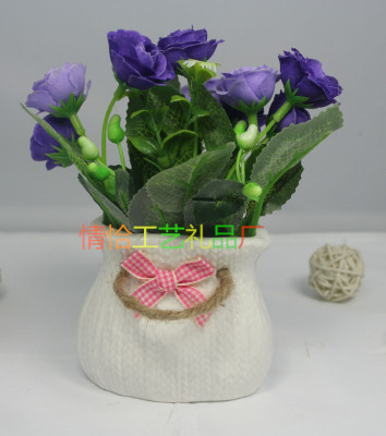 Bag 5 heads living room table decorative flowers spring roses set creative shelves display bonsai