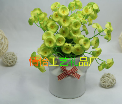 Binaural desktop decorative flower pot Feng Ling the living room suit creative shelves display bonsai