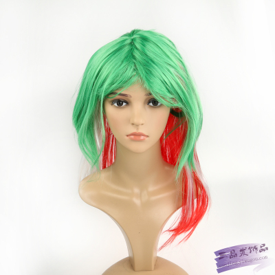Performing party wigs Halloween wigs multi-color clown wig with straight hair