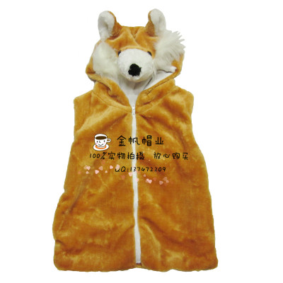 Foreign trade winter vest, chemical fiber wool and hair stuffed animals horse clip.