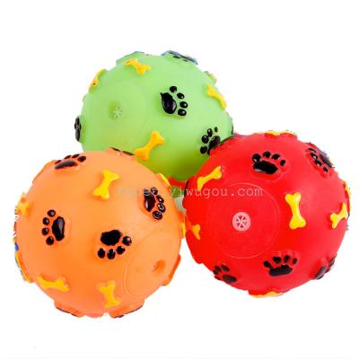Sugar-factory direct pet toys plastic toys dogs loves bones and cat footprints talking toys