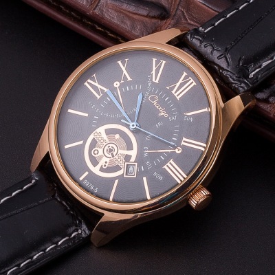 Authentic Switzerland business watch genuine leather band calendar watch men's watches