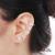 Exquisite single drill without ear hole ear clip fashion five-pointed star u-shaped ear bone clip Korean accessories