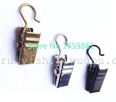 Curtain Buckle Curtain Clamp Hook with Ring Cloth Curtain Clip All-Metal Door Curtain Clip Bronze Gold Nickel