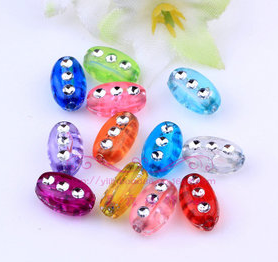 Wholesale DIY accessories accessories accessories packages beads transparent plated drill beads