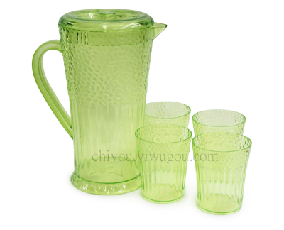 Bulk plastic kettles fruit juice spend drinking ware teapot 4 cups set CY-5763