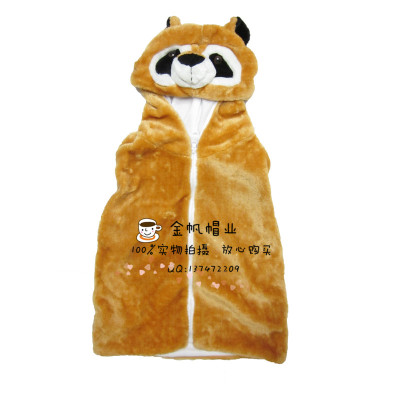 Foreign trade export children's cartoon waistcoat of the animal model raccoon vest.