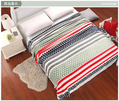 Thick summer air conditioning sheet travel blanket flannel blanket sofa cushion knee blanket