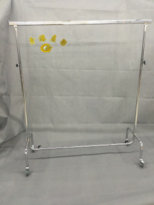 Horizontal elliptical tube with adjustable height of floor type high-grade clothing display rack plating