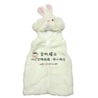 Foreign trade children's clothing white rabbit cartoons vest in the vest of the animal model.