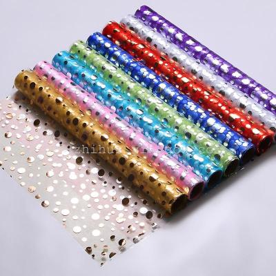 New Korean style retains cartoon net yarn high-grade polka-dot hot snow yarn shop package flower materials wholesale