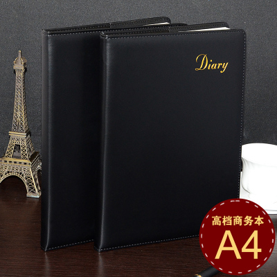 Shen Shi Stationery A4 Notebook High-Grade Office Notepad High-Frequency Leather Notebook Customizable Logo