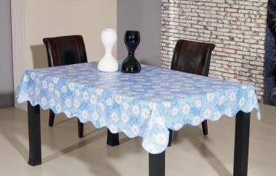 Flannel printed waterproof fashion simple wavy edge tablecloth 137 * 183