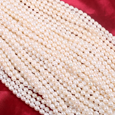 Natural freshwater pearl necklace of semi-finished products wholesale 6-7-8-9mm m white