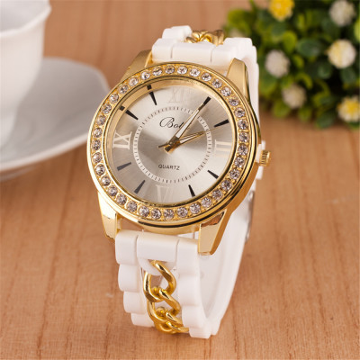 New silicone watch chain diamond BATTI Roman numerals and English
