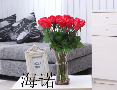 Home Decoration Wedding Gifts Big Flower Head Simulation Three Layers Single Stem Rose Soap Flower