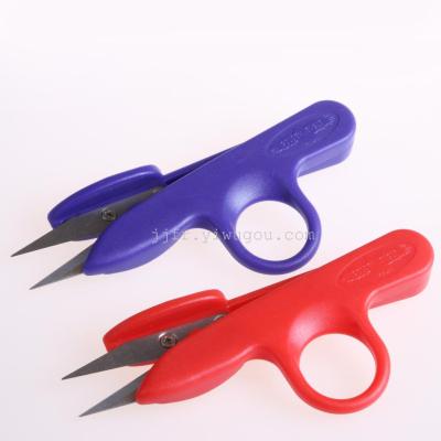 Factory direct u-shaped spring scissors sewing scissors sewing accessories cover wire cutting