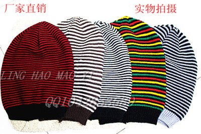 European style fashion trend of knitted wool CAP to keep warm 7 pin flat horse tail Cap