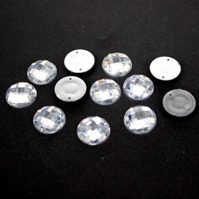 Sewing Beads Round Flatback Crystal Clear Glass Beads Sew On Buttons For Garment High Shine Beads