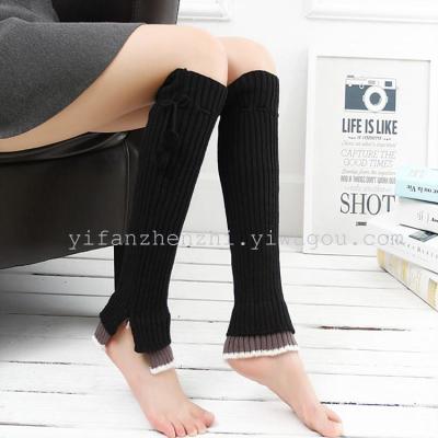 Trumpet, wool ball leg warmers leg warmers OEM female Korean winter warm feet factory direct wholesale