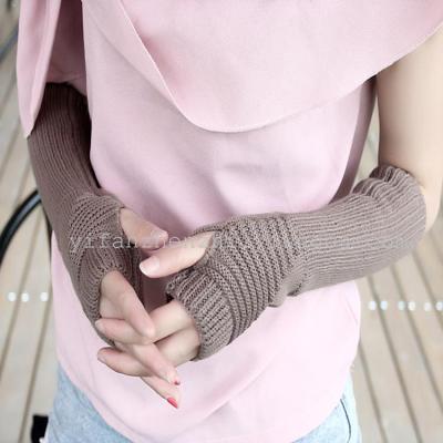 Korean fashion flat long finger glove fashion half arm sleeve factory direct wholesale