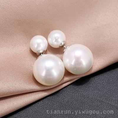 8-14mm circle strong natural composite shell pearl earrings freshwater shell pearl earrings