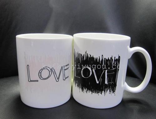 creative new love color changing cup i love you ceramic cup couple mug