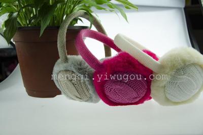 Manufacturers direct Korean version of the eight character hemp flower three - piece set a warm ear cover