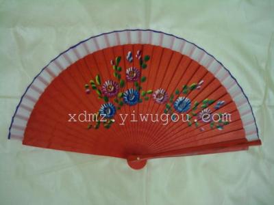 Spain dye color Ke wooden craft, wooden hand painted fan fan