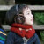 Fall/winter children's wooden clasp padded bib baby knitted thermal collar