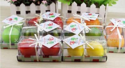 Artistic Taper and Candle, Emulational Fruit Candle, Christmas Apple Candle
