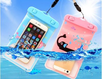 Korea cartoon iPhone6 touchscreen transparent waterproof phone bag photo dive under the water for a swim