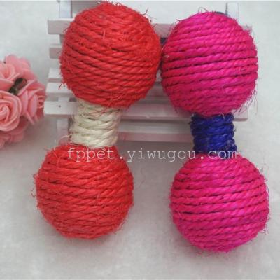 Pet supplies-resistant grab pet cat sisal toys barbells can be ground to grab the cat toys and cat toys