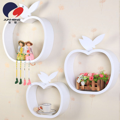 Little Apple Creative Lattice Partition Shelf TV Background Wall Decoration Shelf 1428