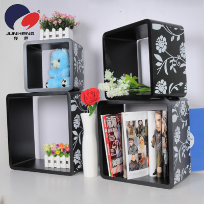 Printed Square Creative Lattice Shelf Display Frame Display Rack Wall Mount 841