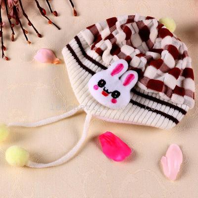 2015 new children baby cartoon rabbit ear cap hat
