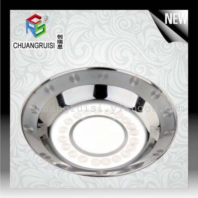 Polished stainless steel thick plate dish bowl
