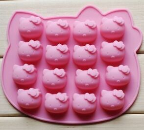 silicone mold 16-piece hello kitty shaped kt chocolate ice cube mold