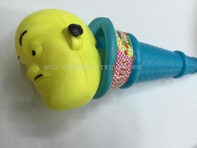Manufacturers selling ice cream blow caged Kids Toy plastic toy whistle