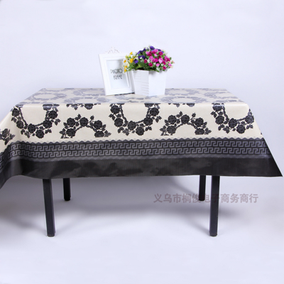 Fashion PVC non-woven printing tablecloth cold square table cloth